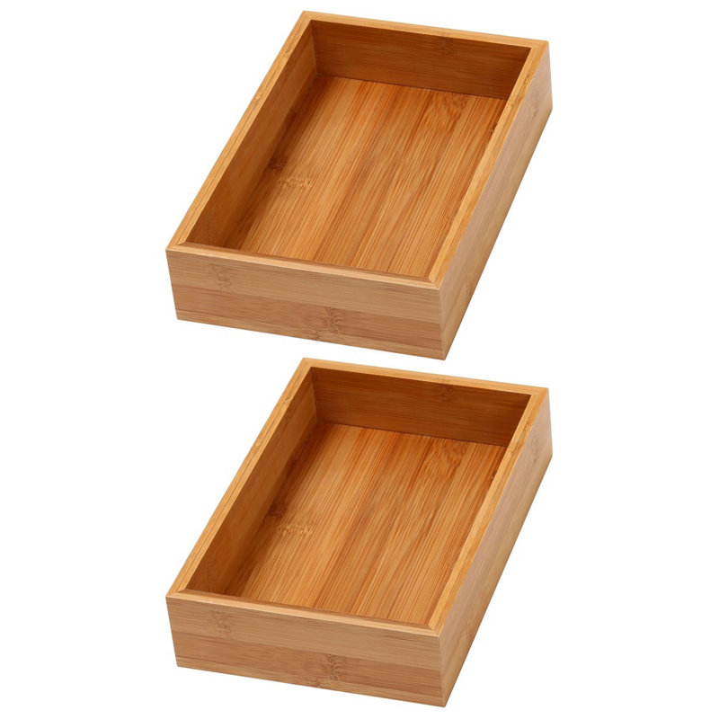 Rebrilliant Bamboo 2"H x 6"W x 9"D Drawer Organizer Wayfair